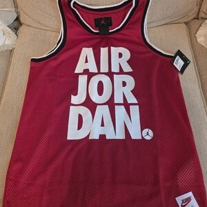 Boys Air Jordan Red Basketball Jersey Size 12-13yrs. New With Tags